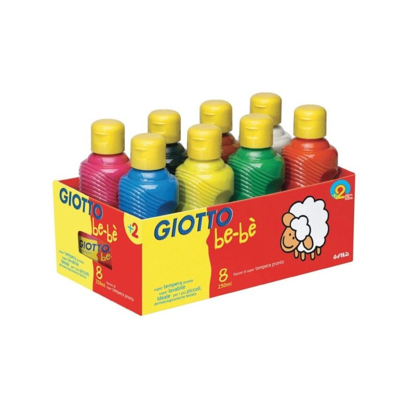 Set de 8 gouaches 250ml - Papouille
