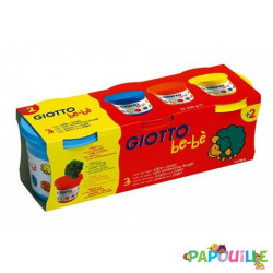 3 pates a modeler naturel BLEU ROUGE JAUNE - Papouille