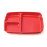 Plateau repas 3 compartiments mélamine rouge - Papouille