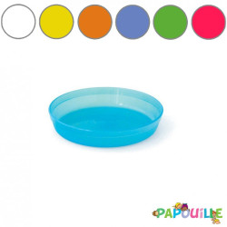 Coupelle ronde polypropylène 15cl bleue - Papouille