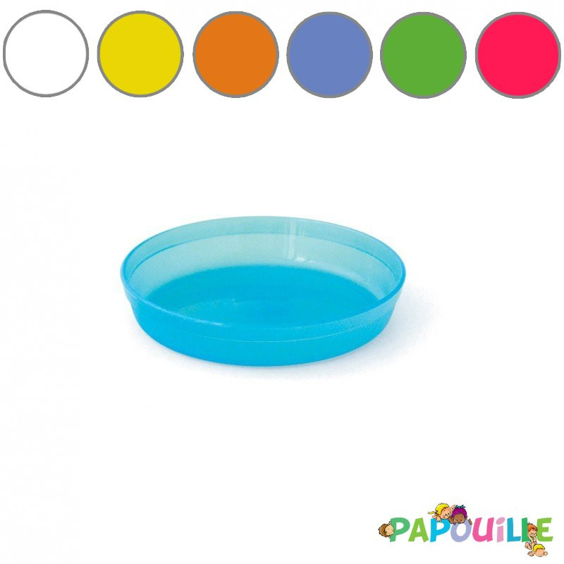 Coupelle ronde polypropylène 15cl bleue - Papouille