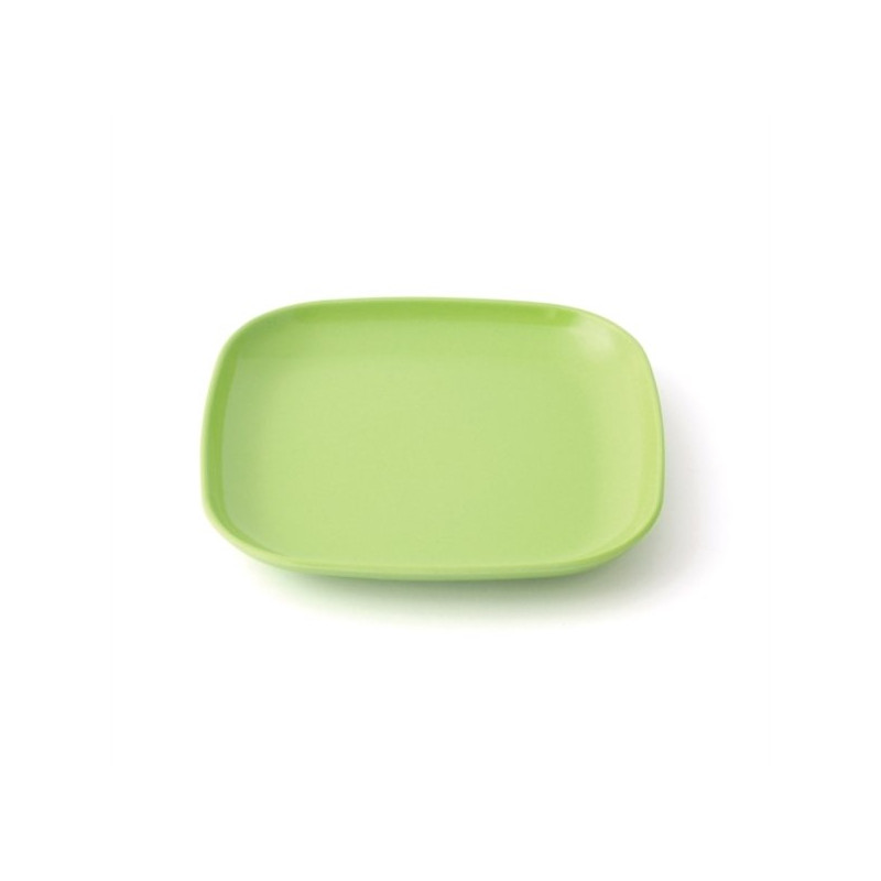 Assiette carré multi-usage mélamine bleu - Papouille