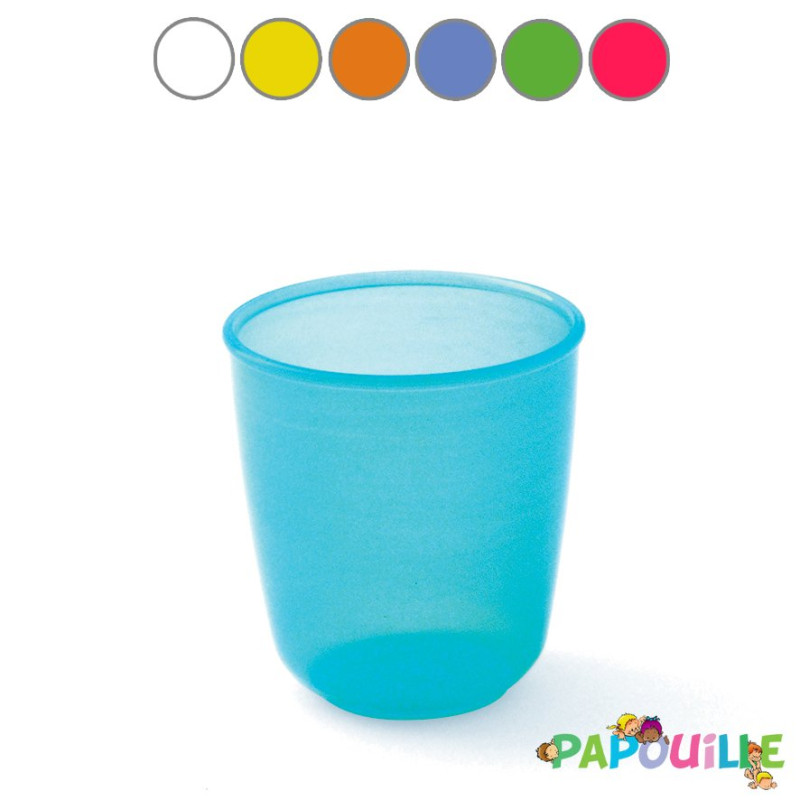 Gobelet polypropylène 15cl bleu transparent - Papouille