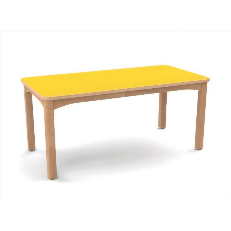 Table en bois 120 x 60 t0 h.40cm citron - Papouille