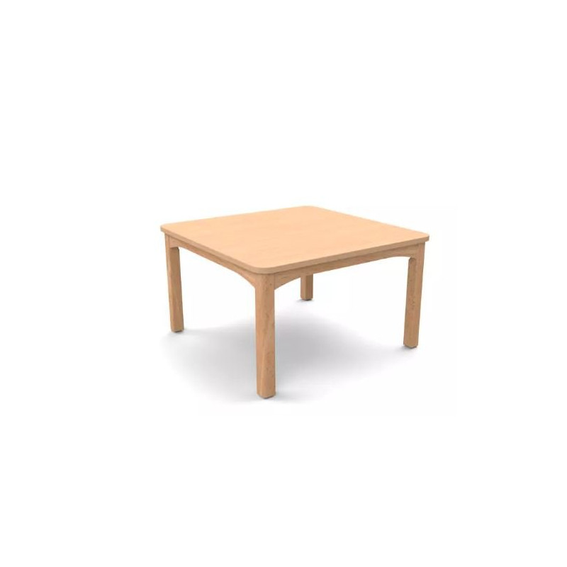 Table en bois 80 x 80 t3 h.59cm naturel - Papouille