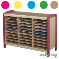 Meuble dessins 30 cas. Jaune wkc - Papouille