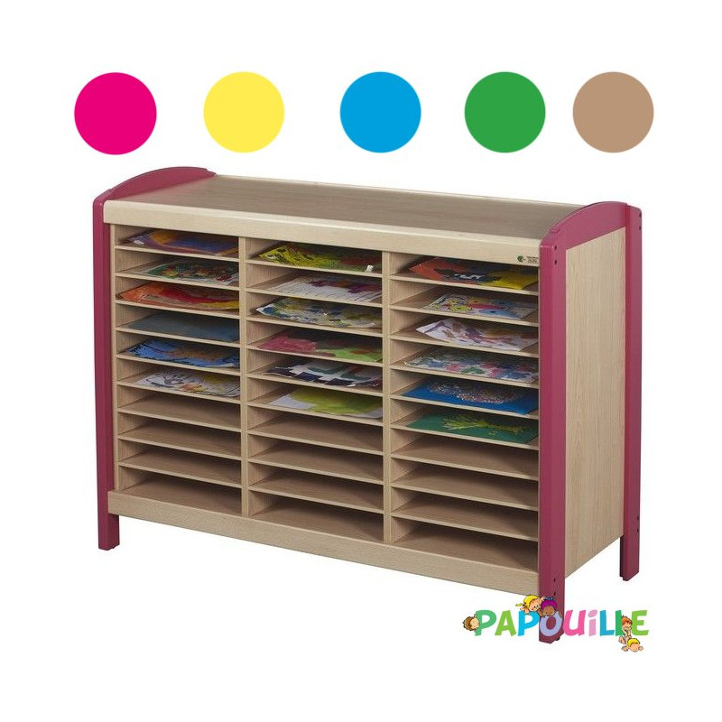 Meuble dessins 30 cas. Jaune wkc - Papouille