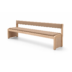 Banc en bois avec dossier framboise wkc - Papouille