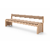 Banc en bois avec dossier framboise wkc - Papouille