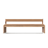Banc en bois avec dossier framboise wkc - Papouille
