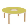 Table en bois a bac central t0 h40 naturel - Papouille
