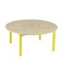 Table en bois a bac central t1 h46 vernis - Papouille