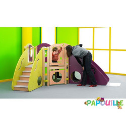 Structure escapade en angle vert prune - Papouille