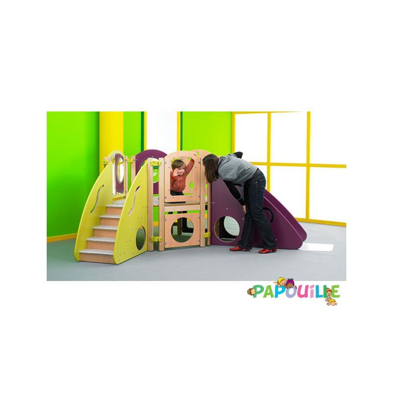 Structure escapade en angle vert prune - Papouille