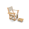 Fauteuil d'allaitement en bois avec repose pieds Framboise - Papouille