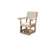 Fauteuil d'allaitement en bois avec repose pieds Framboise - Papouille