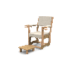 Fauteuil d'allaitement en bois avec repose pieds Framboise - Papouille