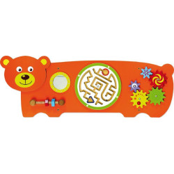 Panneau d'activités mural crèche ourson - Papouille
