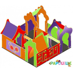 Aire de jeu extérieur labyrinthe pour enfant - Papouille