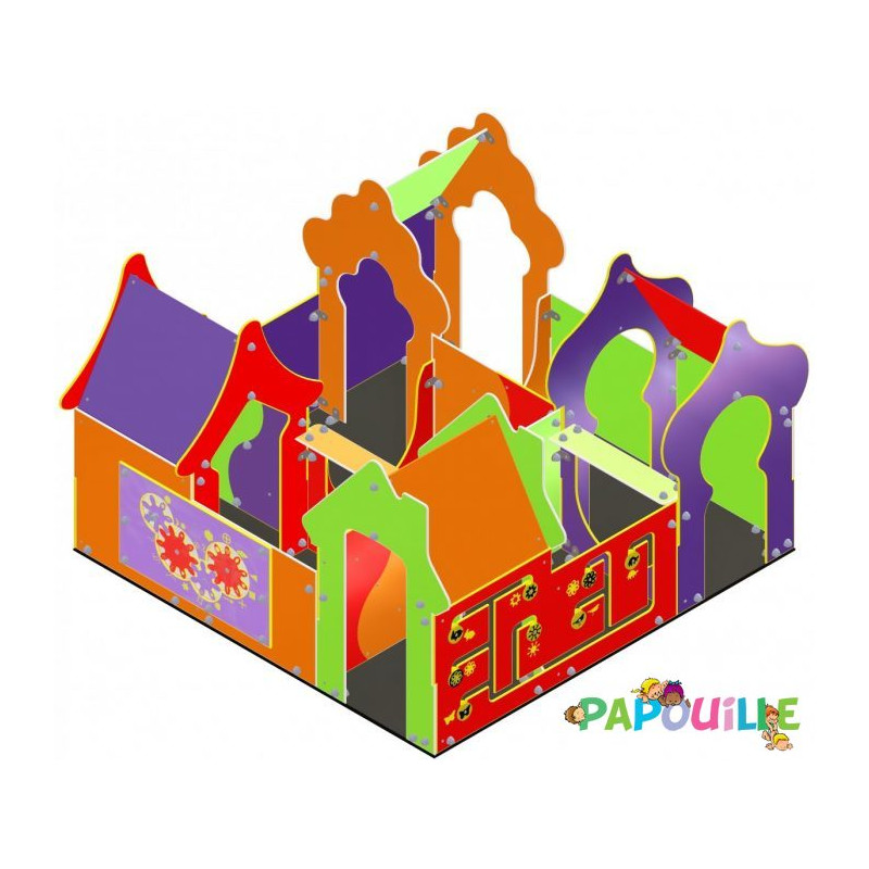 Aire de jeu extérieur labyrinthe pour enfant - Papouille