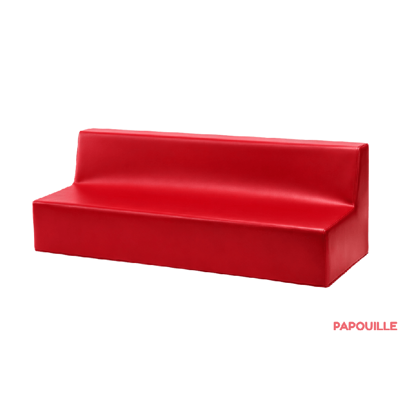 Banquette 2 ou 3 places 32cm rouge - Papouille