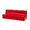 Banquette 2 ou 3 places 32cm rouge - Papouille