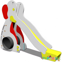 Toboggan en bois aire de jeu éléphant - Papouille