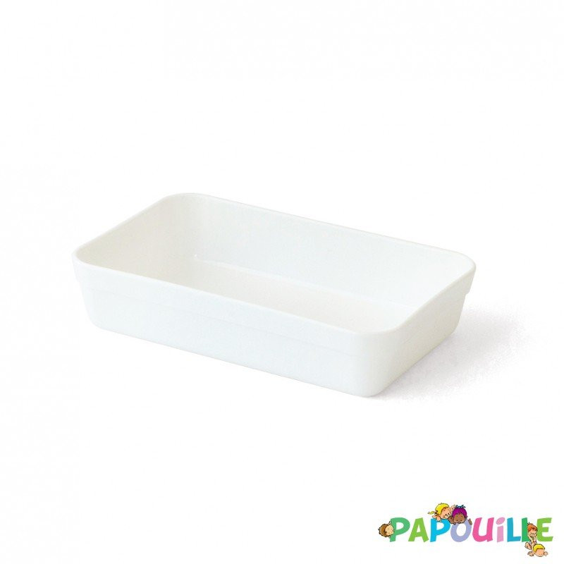 Barquette ravier rectangulaire polypropylène 30 cl blanche - Papouille