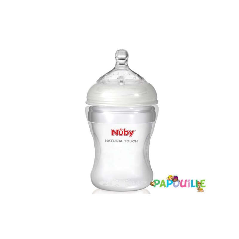 Biberon col large polypropylène - 300 ml avec tétine softfle - Papouille