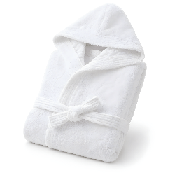 Peignoir de bain enfant à capuche blanc - Papouille