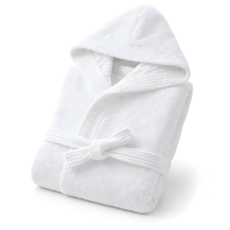 Peignoir de bain enfant à capuche blanc - Papouille