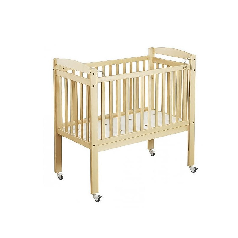 Lit crèche réglable 3 hauteurs à barreaux 120 x 60cm naturel - Papouille