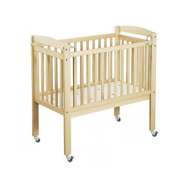 Lit crèche en bois bébé réglable 3 hauteurs à barreaux 100 x - Papouille
