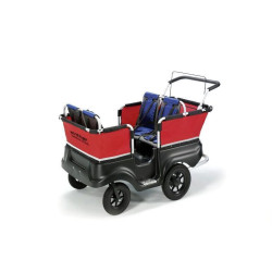 Poussette chariot quadruple kiddy bus tortue 4 places - Papouille