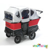 Poussette chariot quadruple kiddy bus tortue deluxe 4 places - Papouille