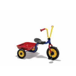 Tricycle maternelle avec benne mini viking bleu - Papouille