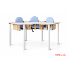 Chaise haute en bois 3 places - Papouille