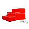 Module bloc 3 marches en mousse l.60 x h.30cm rouge - Papouille