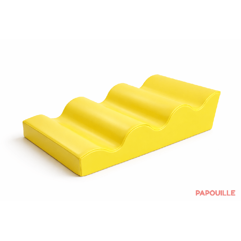 Module 4 vagues douce en mousse pvc h.30cm 90 x 60 jaune - Papouille