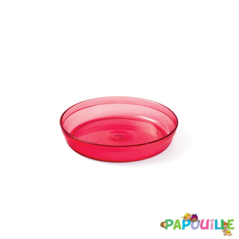Coupelle copolyester 15 cl transparent rouge - Papouille