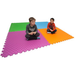 4 grands tapis dalle carré puzzle 100 x 100 x 1cm - Papouille