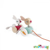 Animal en bois à promener lapin - Papouille