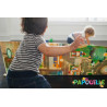Tapis de jeu double face ville et zoo - Papouille