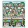 Tapis de jeu double face ville et zoo - Papouille