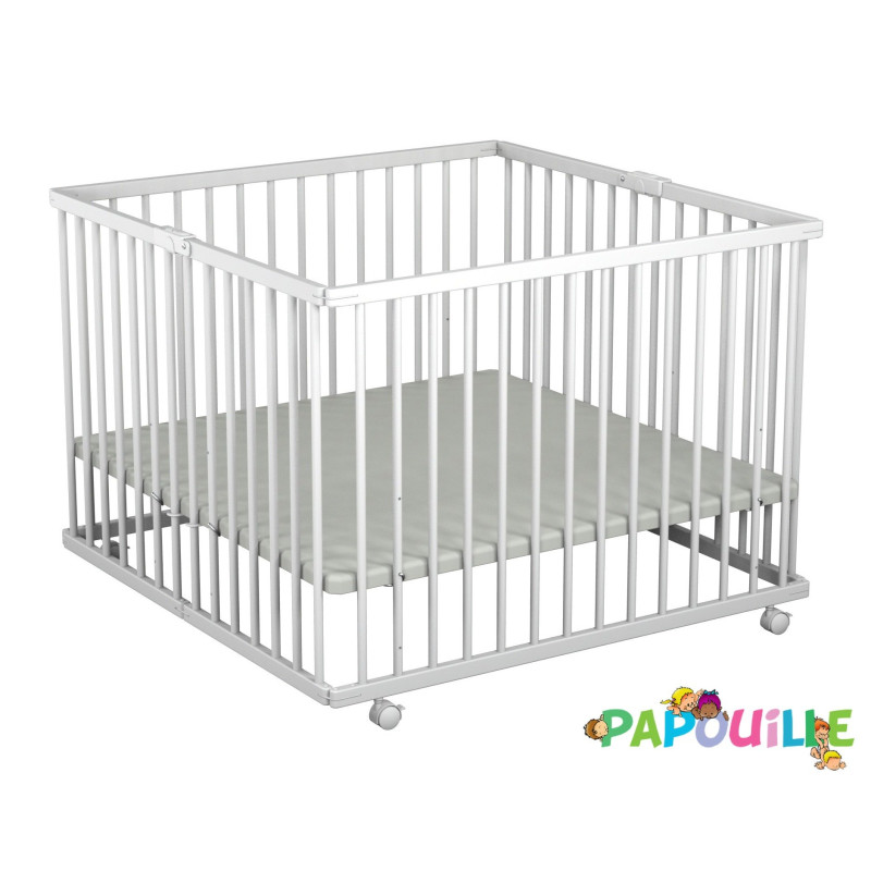Parc enfant pliant xl blanc réglable 3 hauteurs - Papouille