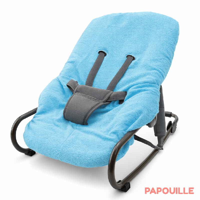 Housse de Transat bouclette coton Universelle Bleu - Papouille