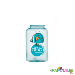 Biberon 120ml nu polypropylène turquoise - Papouille