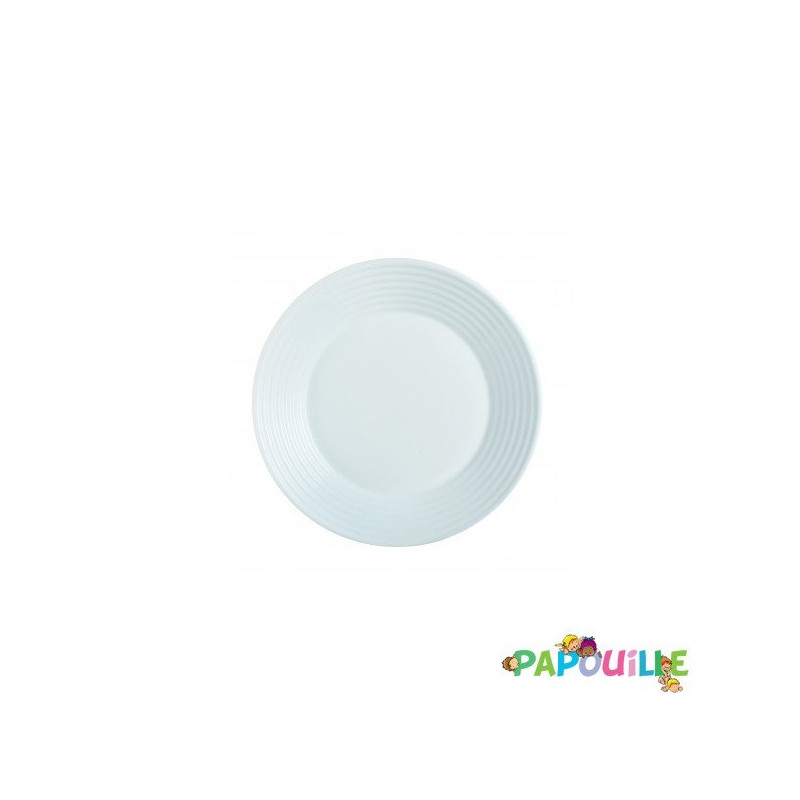 Assiette plate en verre trempé ø23cm - Papouille