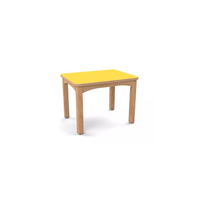 Table en bois pour crèche 60 x 50 cm t0 citron - Papouille