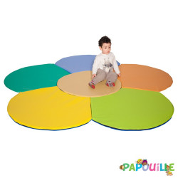 Tapis motricité libre pétales 240x240x2cm - Papouille